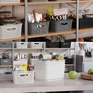Pract Pack - 10Pcs Plastic Storage Basket Bins Shelf Organizer for Multipurpose