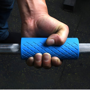 VolaFit - 2 Pcs Silicone Barbell & Dumbbell Grips for Bars – Blue