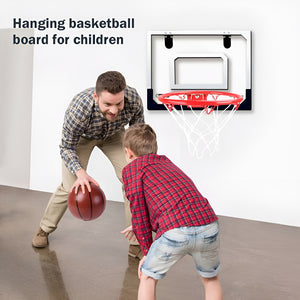 VolaFit - 43x26cm Mini Wall Mounted Basketball Hoop Set with Ball & Accessories