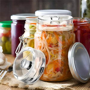 Pruchef - 4Pcs Crystal Glass Fermentation Weights for Wide Mouth Jars – Transparent