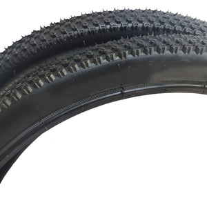 Herqona - 2 Pcs Puncture Resistant Rubber Bike Tire Set - Black