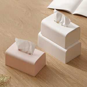 Pruchef - 21.8 x 12.3 x 9.5cm Desktop Refillable Tissue box Holder - White