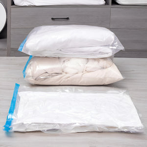 Pract Pack - 20 Pcs Reusable Vacuum Storage Seal Bags with Hand Pump - Blue