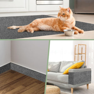 WigWagga - 200cm Self Adhesive Cat Scratching Protector Mat - Dark Gray