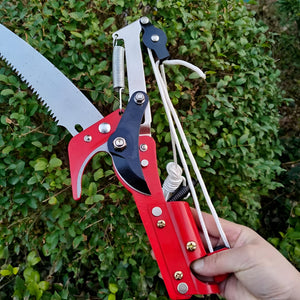SuaTools - 55cm Telescopic Tree Pruner, Extendable Pruning Saw Head Steel Blade - Red