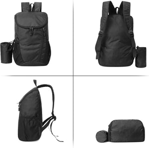 VolaFit - 35L Foldable, Water-Repellent Nylon Sport Backpack - Black