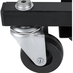 Herqona - 42cm Foldable Z Shape Metal Frame Mechanic Garage Creeper Stool - Black
