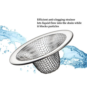 Pruchef - 6Pcs Stainless Steel Sink Strainer Mesh For Bathroom & Kitchen - Silver