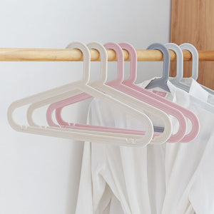 Pruchef - 10 Pcs Set Plastic & Non-Slip Hangers for Adult Size  - White