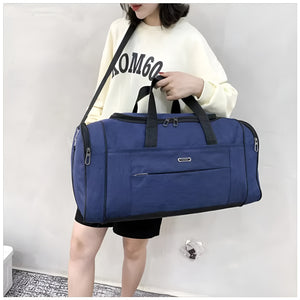 Pract Pack -  70L Capacity Foldable Travel Luggage Duffel Bag with Shoulder Strap – Blue