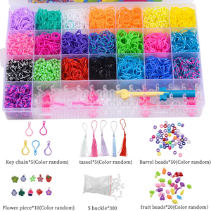 Volamor - Rainbow Rubber Band Bracelet Kit Loom Bracelet Making Kit for Kids - Multi Color