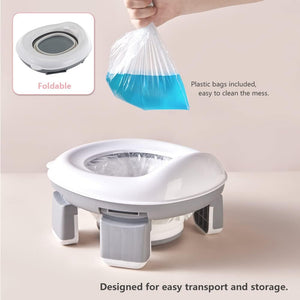 Toto Bubs - 2 in 1 Foldable Potty Training Toilet Seat For Toddlers & Kids - Gray
