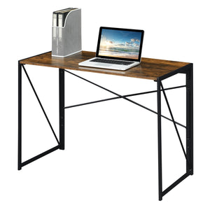 Nerdy Admin - Folding Computer Desk 100cm - Brown