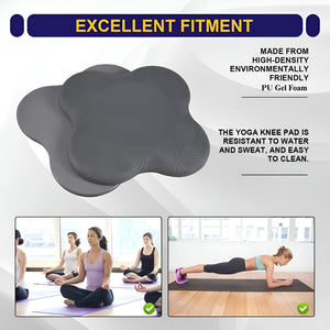 VolaFit - 2Pcs Lightweight Non Slip Yoga Knee Pads and Protectors - Gray