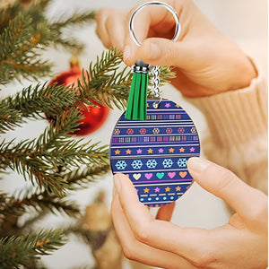 Volamor - 200 Pcs Round Acrylic Key Rings With Tassels Kit For DIY Keychains - Clear