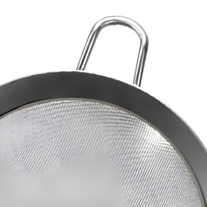 Pruchef - Stainless Steel Fine Mesh Strainer with Hook Design - White