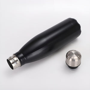 Pruchef - 750ml Double Wall Vacuum Insulated Stainless Steel Water Bottle - Black