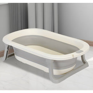 Toto Bubs - Collapsible Baby Bathtub with Non Slip Legs and Drain Hose - Grey