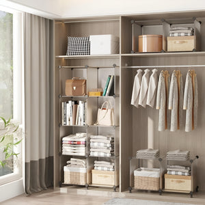 Pract Pack - 6 Cube Plastic Storage Organizer Rack for Multipurpose - White
