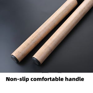 Herqona - 93cm Long Carbon Telescopic Portable Fishing Pole with Cork Grip - Black