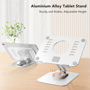 GajToys - 360 Rotate Aluminum Tablet Holder Swivel Tablet Stand for Desk