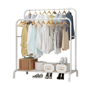 Pract Pack - Two Rail Free Standing Dry Clothes Rack for Hanging Clothes