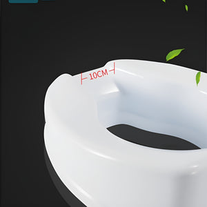 Pract Pack - 40cm Raised Comfortable Toilet Seat with Lid & Safe Lock - White