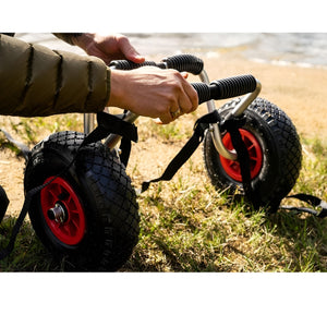 Herqona -2Pcs Puncture Proof Rubber Wheelbarrow Wheels for Trolleys & Carts – Black
