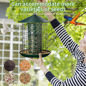 WigWagga - 19.5 cm Hanging Wild Bird Seed Feeder for Garden Yard - Green