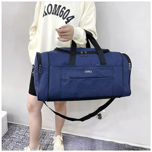 Pract Pack -  70L Capacity Foldable Travel Luggage Duffel Bag with Shoulder Strap – Blue