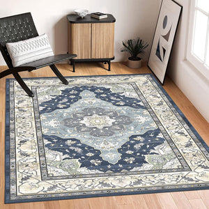 Volamor - 200cm Traditional Style Soft Polyester Area Rug for Living Room - Blue