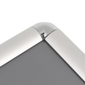 Nerdy Admin - 84cm Snap Frame with Aluminum Round Corners for Posters & Displays - Silver