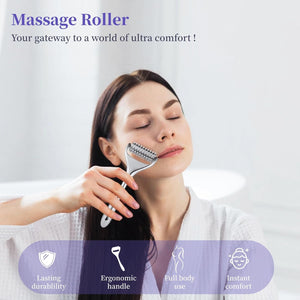 Volamor - Zinc Alloy Acupressure Roller for Pain Relief & Muscle Relaxation - Silver