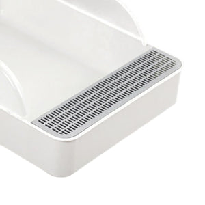 WigWagga - 41cm Semi-Open High-Sided  Small Cat Litter Tray with Scoop – White