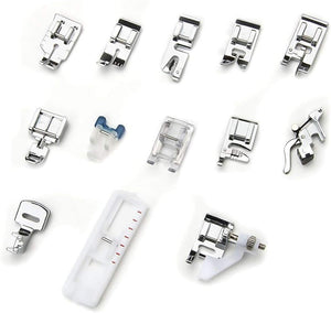 SuaTools - 15 in 1 Universal Sewing Machine Presser Feet Kit with Box