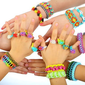 Volamor - Rainbow Rubber Band Bracelet Kit Loom Bracelet Making Kit for Kids - Multi Color