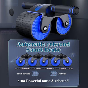 VolaFit - AB Wheel Automatic Rebound Wheel Abdominal Roller Wheel with Knee Mat