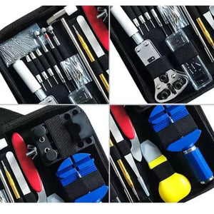 SuaTools - 147 Pcs Professional Watch Repair Kit Tools With Case - Black