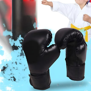 VolaFit -  1 Pair PU Boxing Punching Gloves for Men & Women - Black