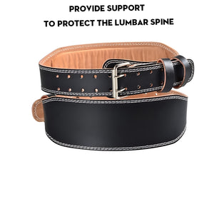 VolaFit - PU Waist and Back Support Belt for Squats, Lifting & Bodybuilding – Black