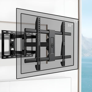 GajToys - Swivel and Tilt Iron TV Wall Mount Bracket for 32–70" Screens - Black