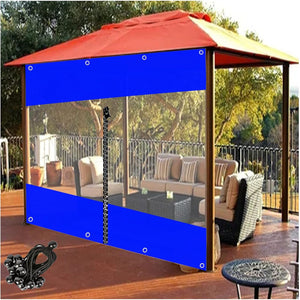 Herqona - 200 x 300cm PVC Heavy Duty Waterproof Tarp Cover with Eyelets - Blue