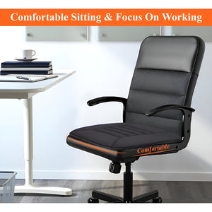 Herqona - 3 cm Thick Memory Foam & Non Slip Car Seat Cushion Pad - Black