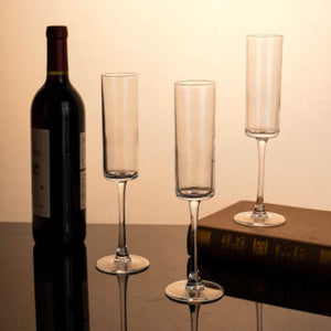 Pruchef - Champagne Flutes, Set of 4 Crystal Glasses - 175 ml