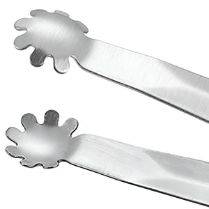 Pruchef - 9cm Stainless Steel Sugar Tongs for Tea, Coffee, Ice Cubes - Silver