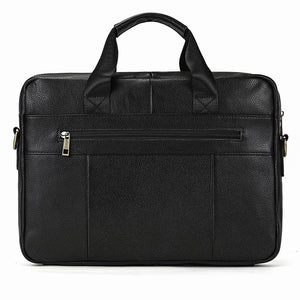 Volamor - Leather Messenger Laptop Bag for Men's 39x7x28cm - Black