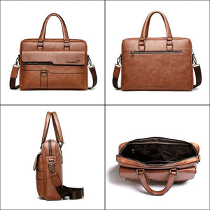 Volamor - 38cm Casual, Simple & Large Capacity PU Leather Laptop Bag