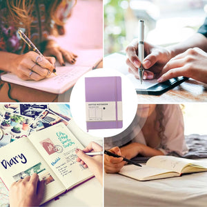 Nerdy Admin - Dotted Journal Notebook Dotted Grid Diary 160 Pages - Purple