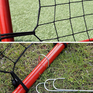 VolaFit - 103x100x85cm  Adjustable Red Steel & Polyethylene Rebound Net – Red