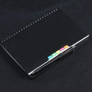 Nerdy Admin - A5 PVC Cover, Reusable Smart Notebook Gift Set with Pen - Black